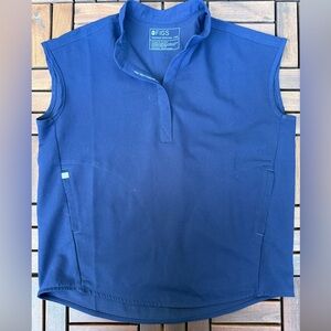 Figs Scrub Set - Dark Blue Rafaela Oversized Top & Yola High Waisted Skinny